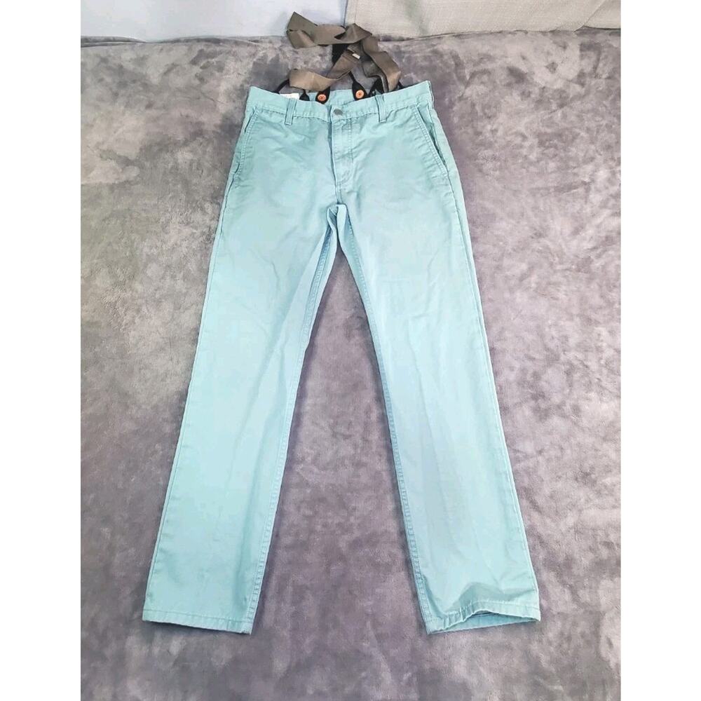 Levi's Strauss Jeans Green Men's Sz 32x30 Adjustable Y-style Dress Suspenders 32